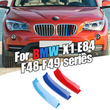 Car Front Grille Trim Bumper Cover Strip 3D M Styling Cover Stickers for BMW X1 Series E84 2009-2015 Auto Accessories Dropship 2024 - buy cheap