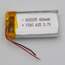 Xinj 3.7v 400mah bateria de polímero de lítio celular 602035 para mp4 e-book telefone relógio inteligente condução gravador diy 2024 - compre barato