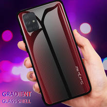 For Samsung Galaxy A51 A71 Case Hard Tempered glass Gradient protective back cover case for samsung A10 A20 A30 A50 A70 A80 A90 2024 - buy cheap