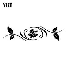 YJZT 17X4.2CM Rose Leaf Design Car Whole Body Decoration Stickers Vinyl Decals C25-1295 2024 - buy cheap