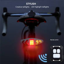 Luz Led trasera inteligente para bicicleta, accesorios para bici, intermitentes, Control remoto, luz de advertencia de dirección 2024 - compra barato