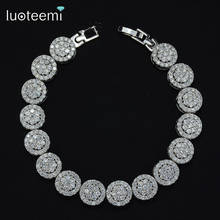 LUOTEEMI Round CZ Cubic Zirconia Teenis Bracelets for Women Wedding Jewekry for Bridal Christmas Gifts Wholesale Dropshippoing 2024 - buy cheap