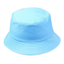 Korean Adult Kids Summer Foldable Bucket Hat Solid Color Hip Hop Wide Brim Beach UV Protection Round Top Sunscreen Fisherman Cap 2024 - buy cheap