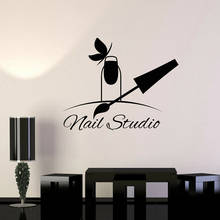 Nail Studio Vinyl Wall Decal Manicure Beauty Salon Signboard Wall Stickers Home Decoration Accessories For Living Room W345 2024 - buy cheap