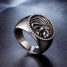 Мужские кольца с черепом в готическом стиле, кольца из нержавеющей стали в стиле панк 2024 - купить недорого