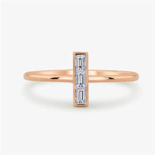 Квадратный крестообразный женское кольцо с цирконом простые золотые Серебристые Украшения Кольца для женщин Обручение кольцо для женщин и девушек, кольцо из розового золота Винтаж 2024 - купить недорого