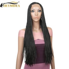 Synthetic Lace Front Wig For Women  Long Box Braiding Hair 32inch Senegalese Twist Braided Wig HeyMidea 2024 - buy cheap