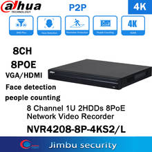 Dahua 8 canais 8poe gravador de vídeo NVR4208-8P-4KS2/l novo 4.0 interface de usuário p2p h.264 & h.265 detecção de rosto onvif e rtsp 2024 - compre barato