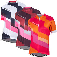 Summer Women Road Racing Cycling Jersey Short Sleeve Bike Shirt Pink Stripe Cycle Clothes Maillot Mujer MTB Bicycle Jersey 2024 - buy cheap