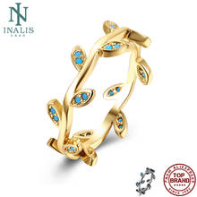 INALIS Rings for Women Olive Branch Shape Copper Ring Mosaic Pretty Stone 2 Colors Classic Elegant Female Fashion Jewelry Gift 2024 - buy cheap