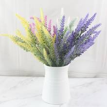 Cheap Wedding Party Artificial Flowers Lavender Fake Bridal Bouquet Party Home Decor Decorations Artificial Flowers 2024 - buy cheap