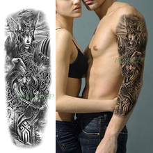 Waterproof Temporary Tattoo Sticker bird eagle movie characters girl warrior knife full arm fake tatto flash tatoo for men women 2024 - buy cheap