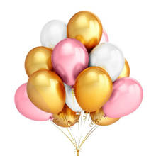 Globos de látex de perlas blancas y doradas para adultos y niños, decoraciones de helio para fiestas de cumpleaños, juguete de 10 pulgadas, 10/20/30 Uds. 2024 - compra barato