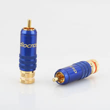Audiocrast-conector RCA HIFI chapado en oro, 4 piezas, R002, 24K, para cable de audio diy 2024 - compra barato