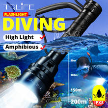 Underwater 200m LED Diving Tactical Flashlight Super Bright  Waterproof L2 Scuba Dive Torch White Use 18650 Battery 5/1 LED 2024 - buy cheap