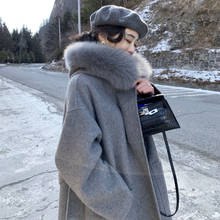 Winter Coat Women Real Fox Fur Collar 100% Wool Coat Women Autumn Hooded Woman Jacket Korean Clothes Manteau Femme Hiver WPY1419 2024 - buy cheap