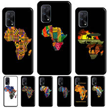 Capa de tecido africano, mapa da áfrica, para oneplus 9 pro, 8t, 7t, oppo realme, neo q3, 6, 7, 8 pro, 7i, c21, c11, c3, 2024 - compre barato