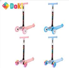 Doki Toy Folding Children Scooter 2-8 Years Old Three-wheel Flashing Skateboard Swing Car Indoor And Outdoor Children's Scooter 2024 - buy cheap