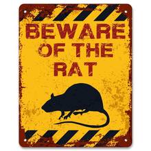 Cuidado com os ratos | sinal de aviso de jardim metal vintage | sinal de cautela (visite nossa loja, mais produtos!!) 2024 - compre barato