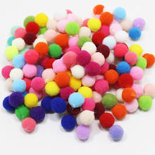 Mini bolas de pompoms macios, 200 peças de bolas de cores misturadas artesanais brinquedos para crianças decoração de casamento artesanato faça você mesmo artesanato costura suprimentos de alta elástico 2024 - compre barato
