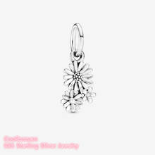 Spring 100% 925 Sterling Silver Daisy Flower Bouquet Dangle Charm beads Fits Original Pandora bracelets Jewelry Making 2024 - buy cheap