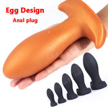 2020 New Soft Huge Egg Anal Plug Silicone Buttplug Prostate Massager Anus Dilator Erotic Anal Sextoys For Woman Men Sex Products 2024 - buy cheap