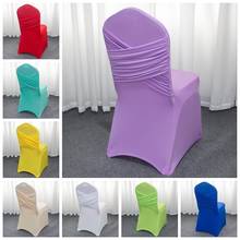 21 Colours Universal Spandex Wedding Chair Covers Two Cross Spandex Swag Back Cover Chair Luxury Party Decoration On Sale 2024 - buy cheap