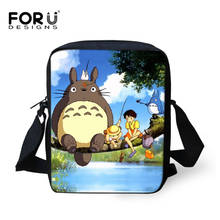 Totoro crossbody sacos para as mulheres casuais mini mensageiro saco dos desenhos animados crianças meninos meninas aleta poliéster leve sacos de ombro 2024 - compre barato