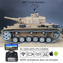 Heng-Rueda de pista de Metal, tanque largo FPV 1/16 6,0 personalizado Panzer III H RTR RC 3849, TH16136 2024 - compra barato