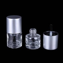 5/8/10ml Empty Transparent Nail Glass Bottles With Brush Cosmetic Container Glass Nail Polish Bottle Jars Empty With A Lid Brush 2024 - buy cheap