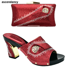 Zapato italiano y juego de bolsos para fiesta de mujer, zapato italiano s con bolsos a juego, zapatos de tacón Sexy para fiestas nigerianas 2019 2024 - compra barato