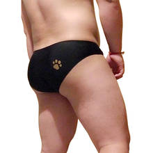 Gold Bear Claw Paw Print One-piece Seamless Underwear Plus Size Men Sexy Briefs Gay Proud Shorts White Black Blue L XL XXL XXXL 2024 - buy cheap