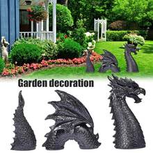 11inchs Dragon Gothic Garden Decor Statue The Dragon Of Falkenberg-Castle Moat Lawn Скандинавский Декор Home Decor Accessories 2024 - buy cheap