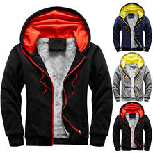 Модная зимняя мужская куртка, ветровка с длинным рукавом, с капюшоном, зимняя теплая куртка на молнии, парка, утепленное пальто, верхняя одежда, зимняя куртка #35 2024 - купить недорого