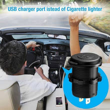1Pcs Cigarette lighter socket 12V 24V  Dual USB Charger Socket Adapter LED Display With Dust Cover Power Socket Car accessories 2024 - buy cheap