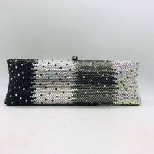 Silver Metal Light Blue Evening Clutches Bag Designer Clutch Bags High Quality Women’s Diamond Mini Prom Party Handbags purse 2024 - buy cheap