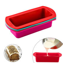 Rectangular Shape Silicone Cake Mold Non Stick Toast Bread Pan Cake  Baking Pans Bakeware Kitchen Tools Dining Bar Accessories 2024 - buy cheap