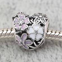 Girls Bracelets Bead Silver DIY Jewelry Poetic Blooms Charm fit Lady Bracelet Bangle Mixed Enamels & Clear CZ 2024 - buy cheap