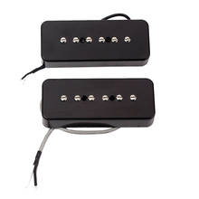 2 pieces Black Soap Bar Humbucker Pickup Set 50 / 52mm Hole for Guitar P90 Parts 2024 - buy cheap