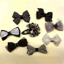 10pcs/lot Elegant Snow Yarn Bows Hairpin Crystal Flower BB Clip  Ponytail Clips Kids Girls Fashion Hair Accessories Gifts 2024 - buy cheap