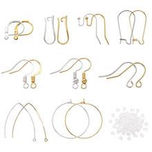 1 Set Brass Earring Hooks Leverback Earring Findings Stainless Steel Hoop Earring Findings Plastic Ear Nuts for Jewelry Making 2024 - buy cheap