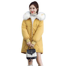 Winter thick coat women's medium long cotton clothing Korean loose bread clothing coats female hooded down cotton jacket 2024 - buy cheap