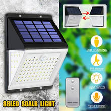 88 LED 1200LM Split Solar Light 4-in-1 Function Solar/USB Powered Lamp PIR Motion Sensor Waterproof Outdoor Wall Garden Light 2024 - buy cheap