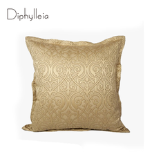 Diphylleia Golden European Classic Jacquard Designer Cushion Case Model Room Sofa Bedside Champagne Luxury Pillow Cover 50x50cm 2024 - buy cheap