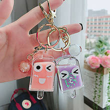 Creative Popsicle Glitter Key Chain Quicksand Keychain Liquid Floating Ice Cream Keyring Backpack Pendant Couples Women Men Gift 2024 - buy cheap