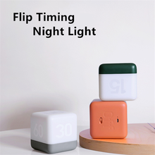 Flip Timing LED Night Light Creative USB Charging LED Desk Table Lampara Portable Energy Saving Bedroom Sleeping Lamp Home Decor 2024 - buy cheap