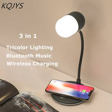 Qi Wireless Table Desk Lamp LED Light Charger Adapter for iPhone Xs Max XR Desktop Wireless Charging Pad With Bluetooth Speaker 2024 - buy cheap