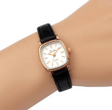Elegant Simple Rectangle Ladies Watch Brown Quartz Clock Movement Wrist Watch Retro Leather Watches Female Wristwatches Female 2024 - buy cheap