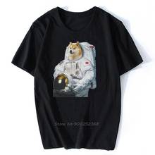 Doge astronauta laika, camiseta de algodão unissex, do espaço russo, engraçado, cachorro, hip hop, harajuku streetwear 2024 - compre barato