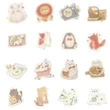 10Packs wholesale Memo Pads Poetry Cat Pastoral Fun Self-Adhesive Decoration Sticker diy Notes Stationery 2024 - buy cheap